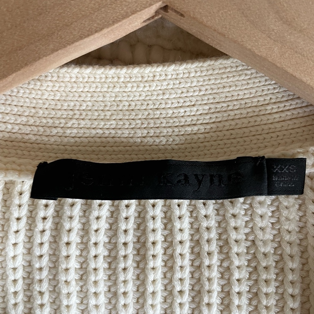 Jenni Kayne Cotton Cocoon Cardigan, Ivory, XXS - Picture 3 of 13